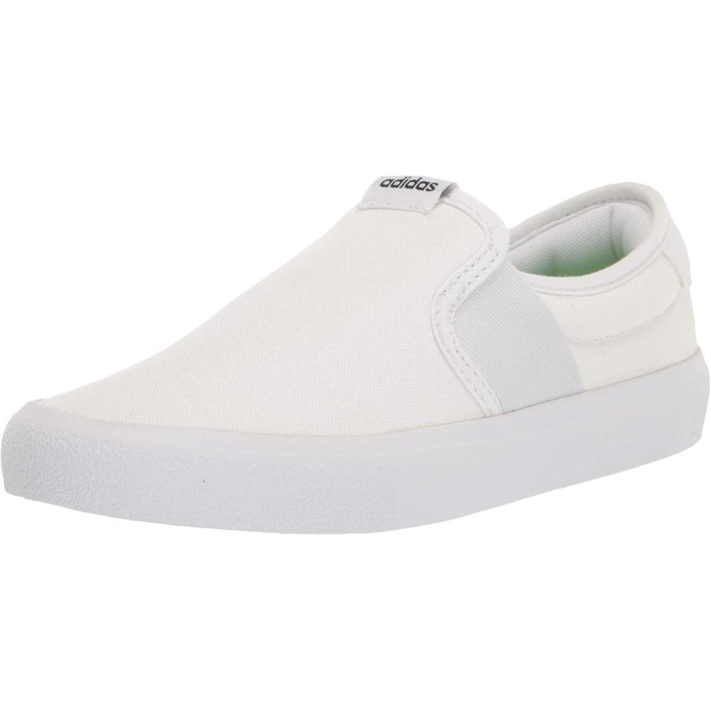 imageadidas UnisexAdult Vulcraid3r Slip on Running ShoeWhiteWhiteCore Black
