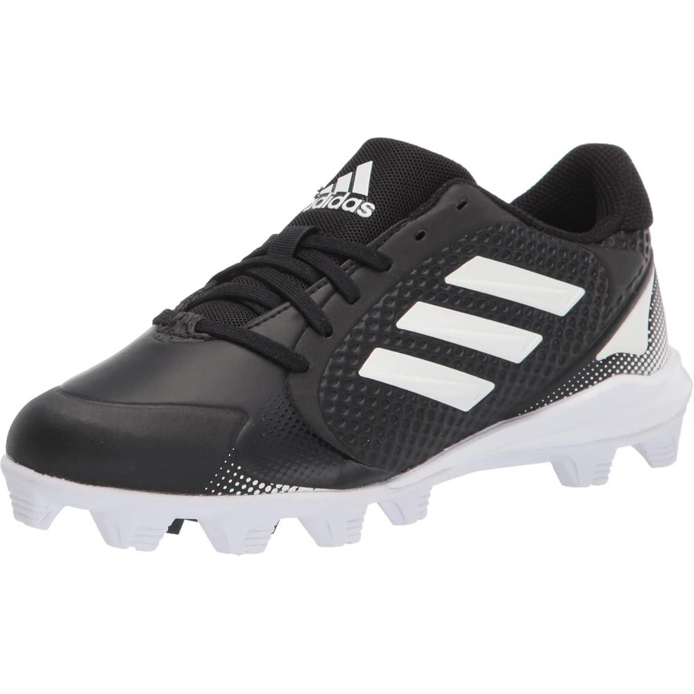 imageadidas UnisexChild Purehustle 2 Md Baseball ShoeBlackWhiteWhite