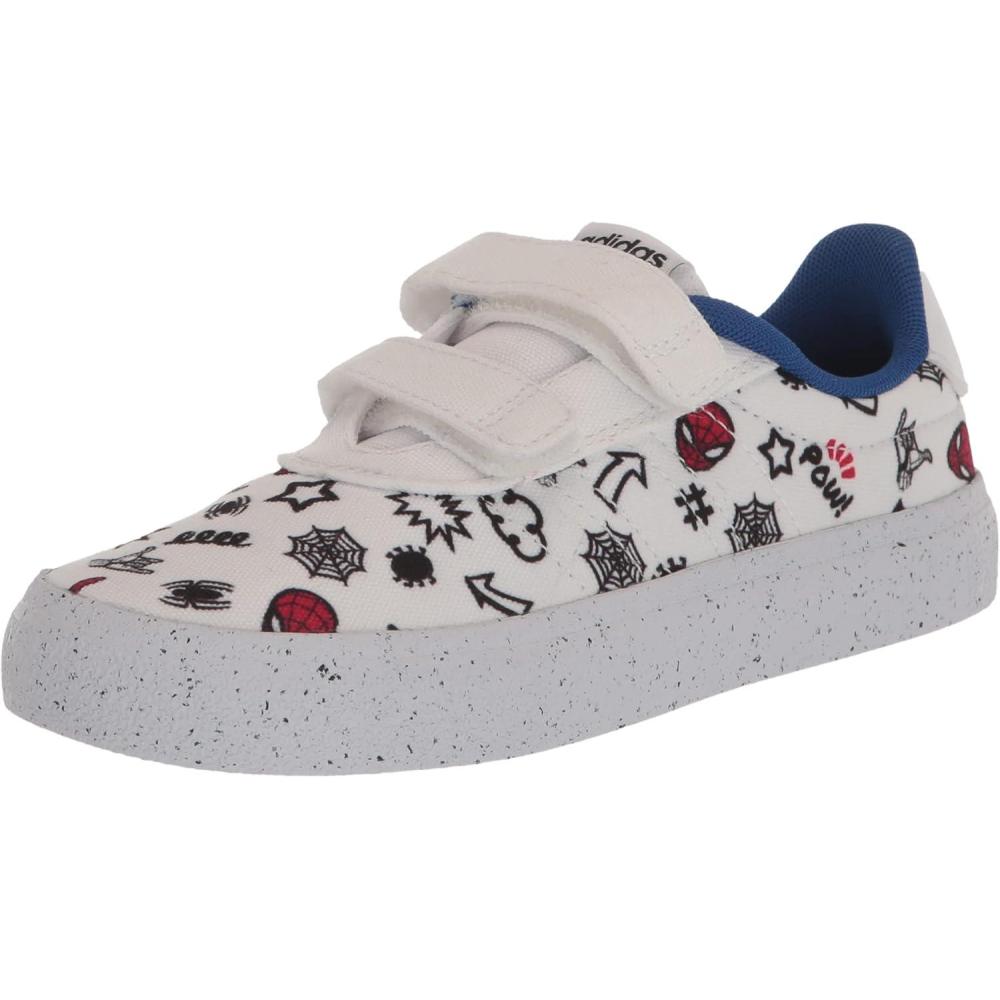 imageadidas UnisexChild Vulcraid3rSkate ShoeWhiteWhiteBetter Scarlet Spiderman