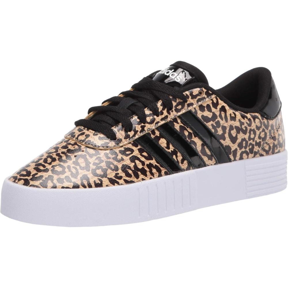imageadidas Womens Court Bold SneakerHazy BeigeBlackCardboard