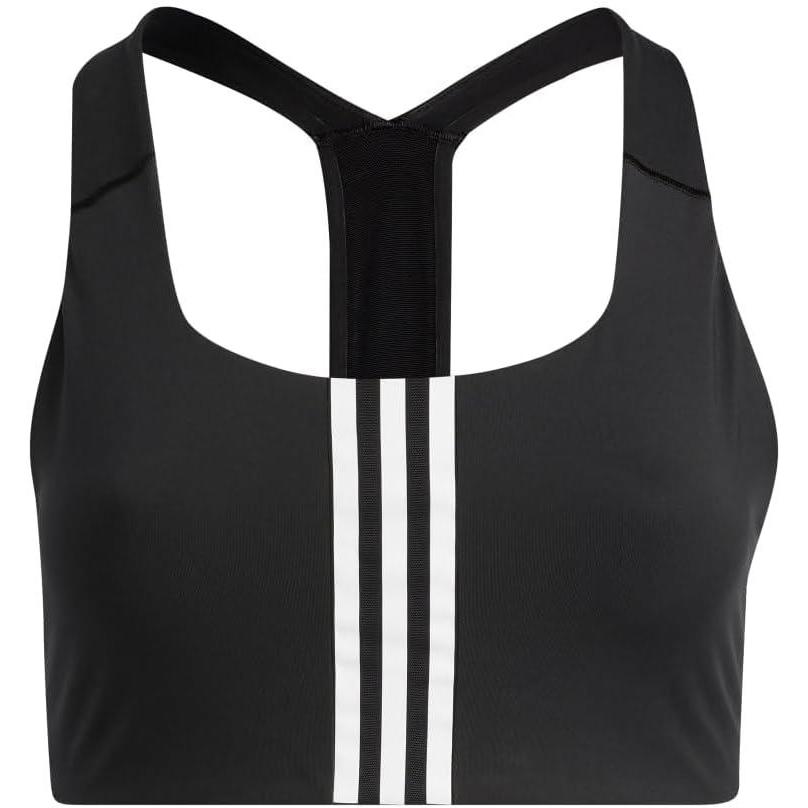 imageadidas Womens Training Medium Support Better 3Stripes BraCore Black