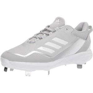 adidas Men’s Icon 7 Baseball Shoe(Team Light Grey/White/Silver Metallic)