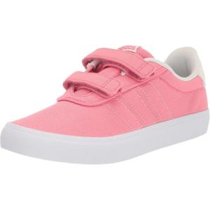 adidas Unisex-Child Vulcraid3rSkate Shoe(Rose Tone/Cloud White/White (Cross Strap))