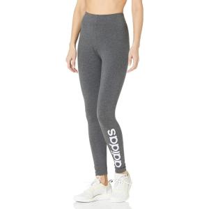 adidas Womens Essentials Linear Tights(Dark Grey Heather/Purple Tint)