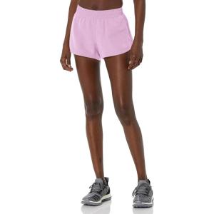 adidas Women’s Pacer 3-Stripes Woven Heather Shorts(Bliss Lilac/Bliss Lilac)
