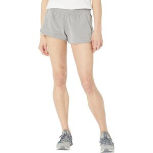 adidas Women’s Pacer 3-Stripes Woven Heather Shorts(Medium Grey Heather/Medium Grey Heather)