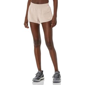 adidas Women’s Pacer 3-Stripes Woven Heather Shorts(Wonder Taupe/Wonder Taupe)
