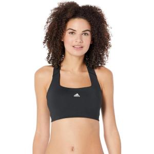 adidas Women’s Training Medium Support Better 3-Stripes Bra(Black/White)