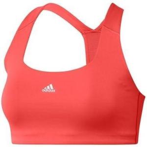 adidas Women’s Training Medium Support Better 3-Stripes Bra(Bright Red/White)