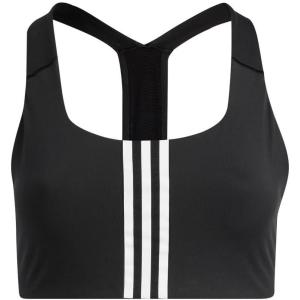 adidas Women’s Training Medium Support Better 3-Stripes Bra(Core Black)