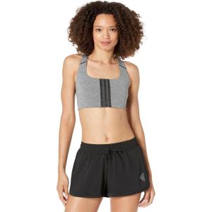 adidas Women’s Training Medium Support Better 3-Stripes Bra(Dark Grey Heather)