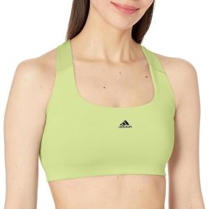 adidas Women’s Training Medium Support Better 3-Stripes Bra(Pulse Lime/Black)