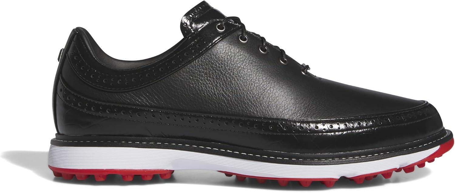 imageAdidas UnisexAdult Mc80 Spikeless Golf ShoesCore BlackIron MetallicBetter Scarlet