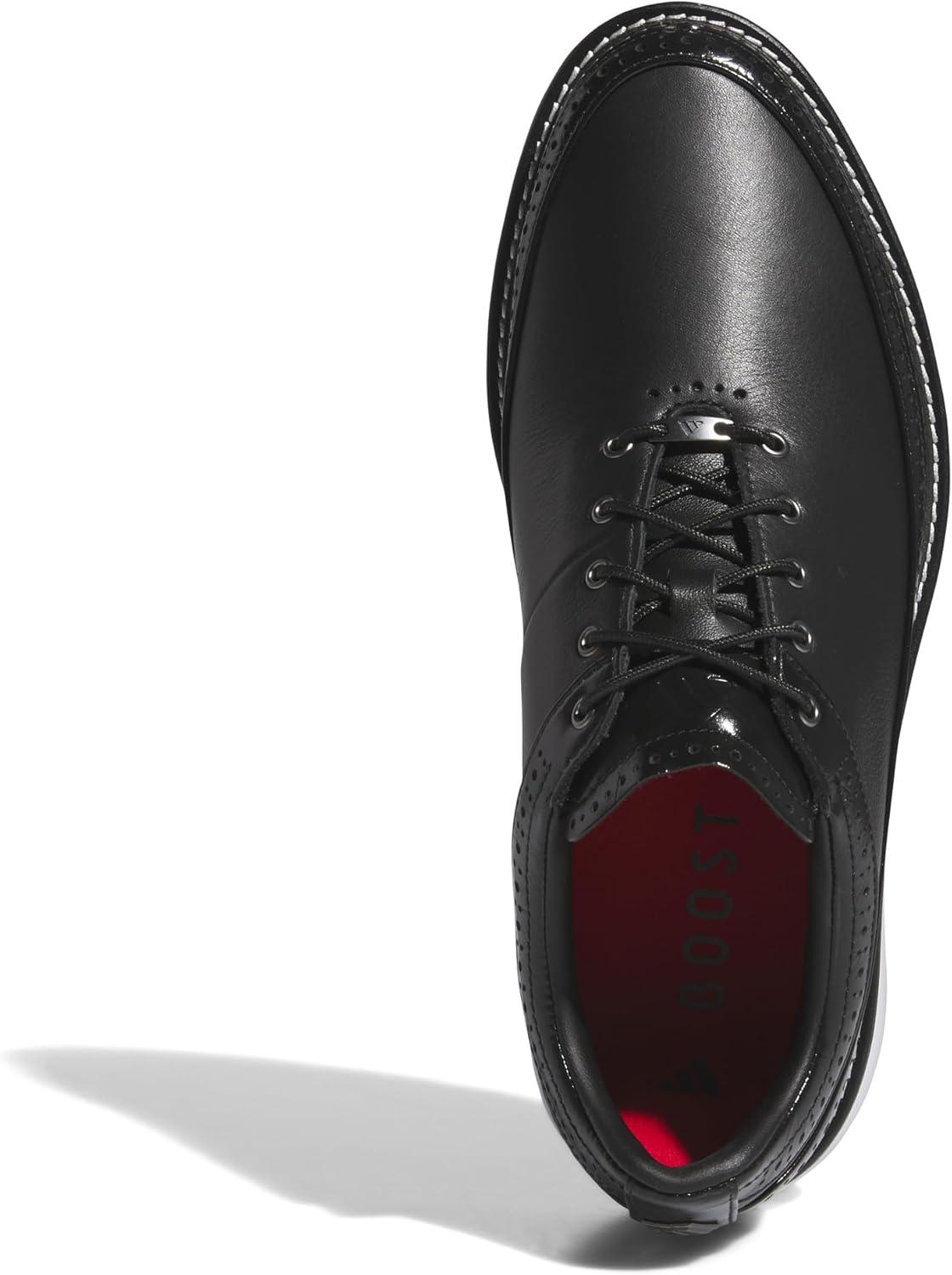 imageAdidas UnisexAdult Mc80 Spikeless Golf ShoesCore BlackIron MetallicBetter Scarlet