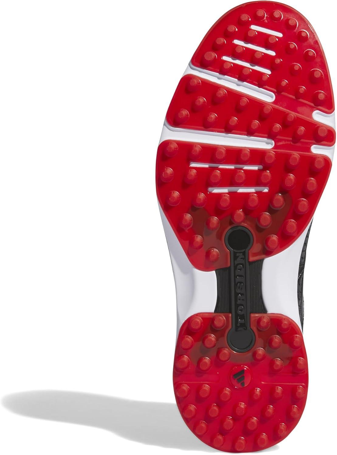 imageAdidas UnisexAdult Mc80 Spikeless Golf ShoesCore BlackIron MetallicBetter Scarlet