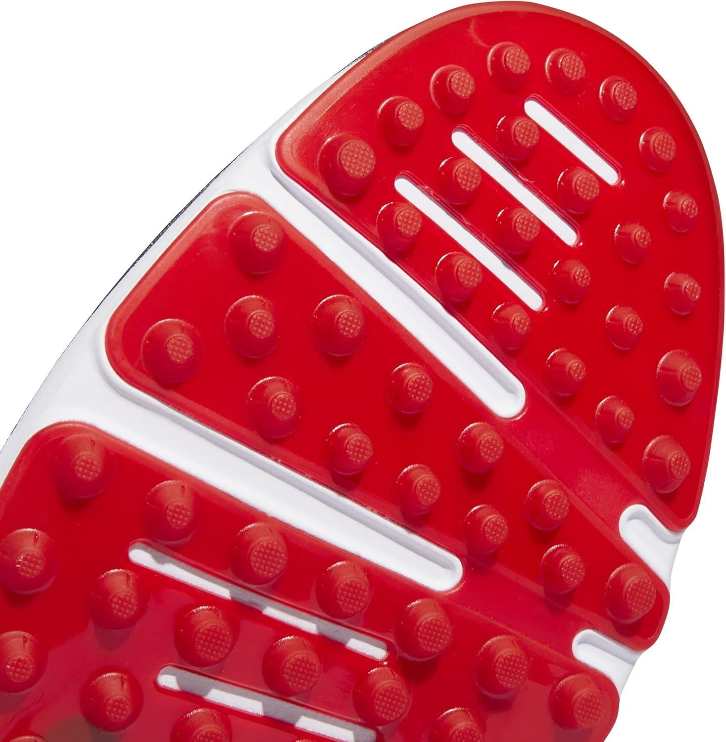 imageAdidas UnisexAdult Mc80 Spikeless Golf ShoesCore BlackIron MetallicBetter Scarlet