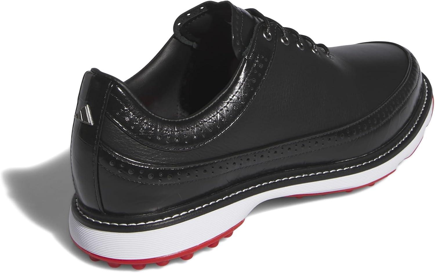 imageAdidas UnisexAdult Mc80 Spikeless Golf ShoesCore BlackIron MetallicBetter Scarlet