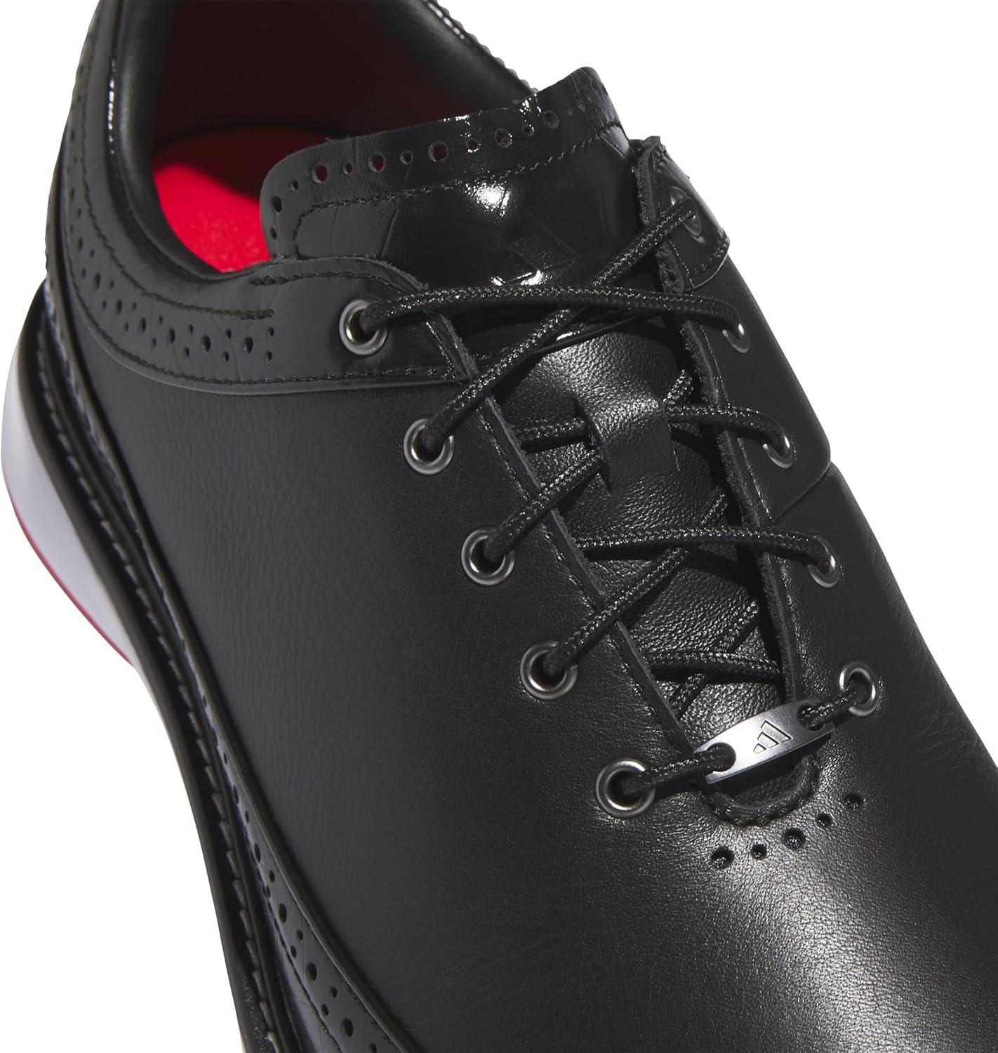 imageAdidas UnisexAdult Mc80 Spikeless Golf ShoesCore BlackIron MetallicBetter Scarlet