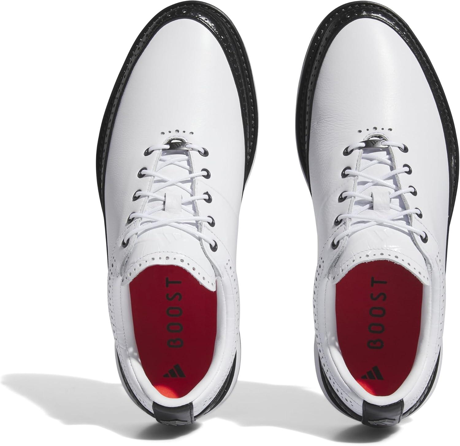 imageAdidas UnisexAdult Mc80 Spikeless Golf ShoesFootwear WhiteCore BlackBright Red