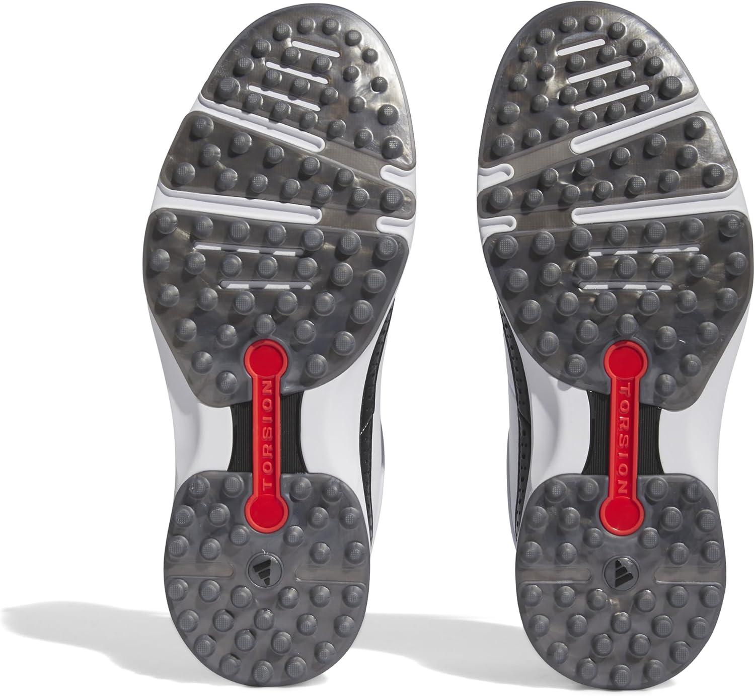 imageAdidas UnisexAdult Mc80 Spikeless Golf ShoesFootwear WhiteCore BlackBright Red