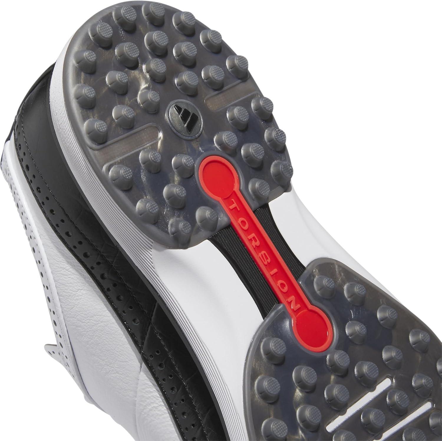 imageAdidas UnisexAdult Mc80 Spikeless Golf ShoesFootwear WhiteCore BlackBright Red