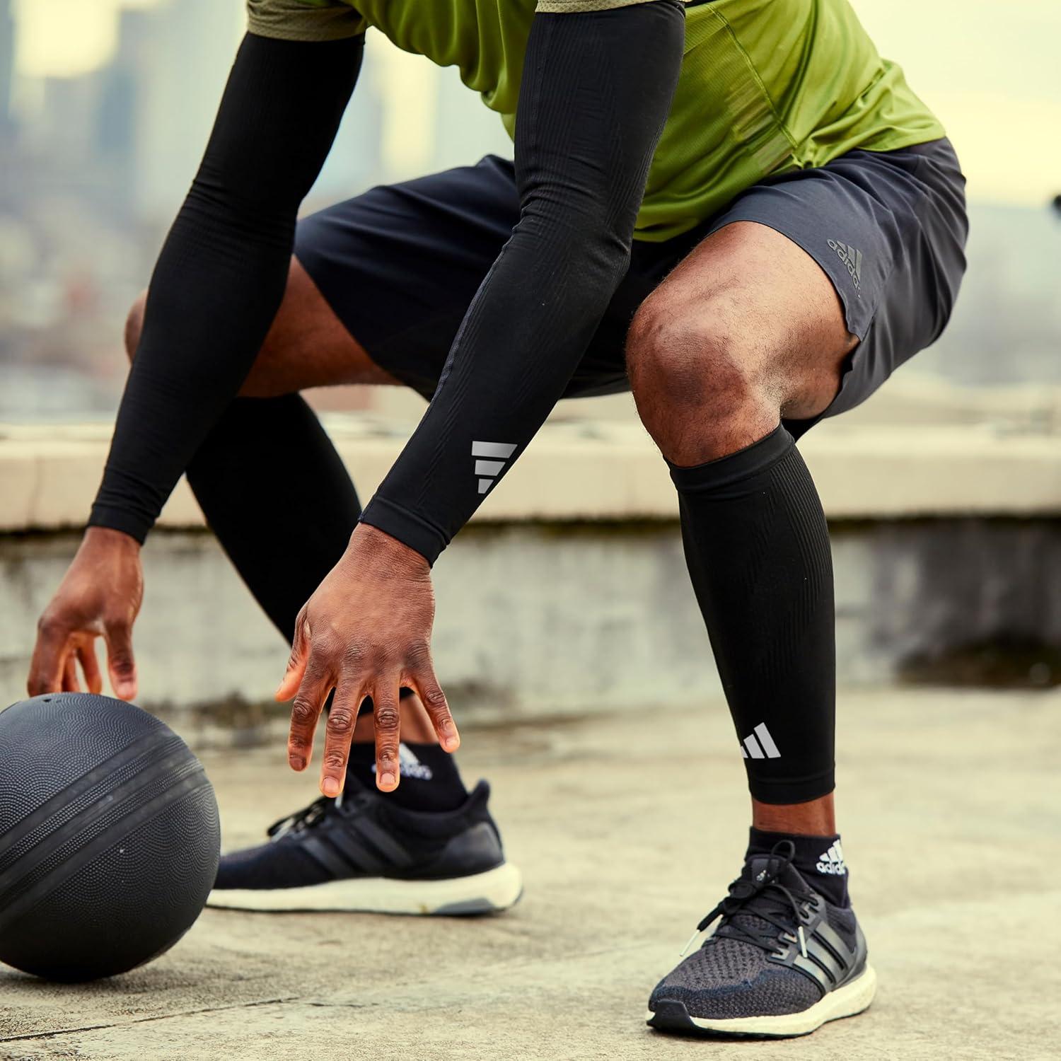 imageadidas Aeroready Compression Calf Sleeves Lightweight MoistureWicking Calf Compression SleevesBlack V1