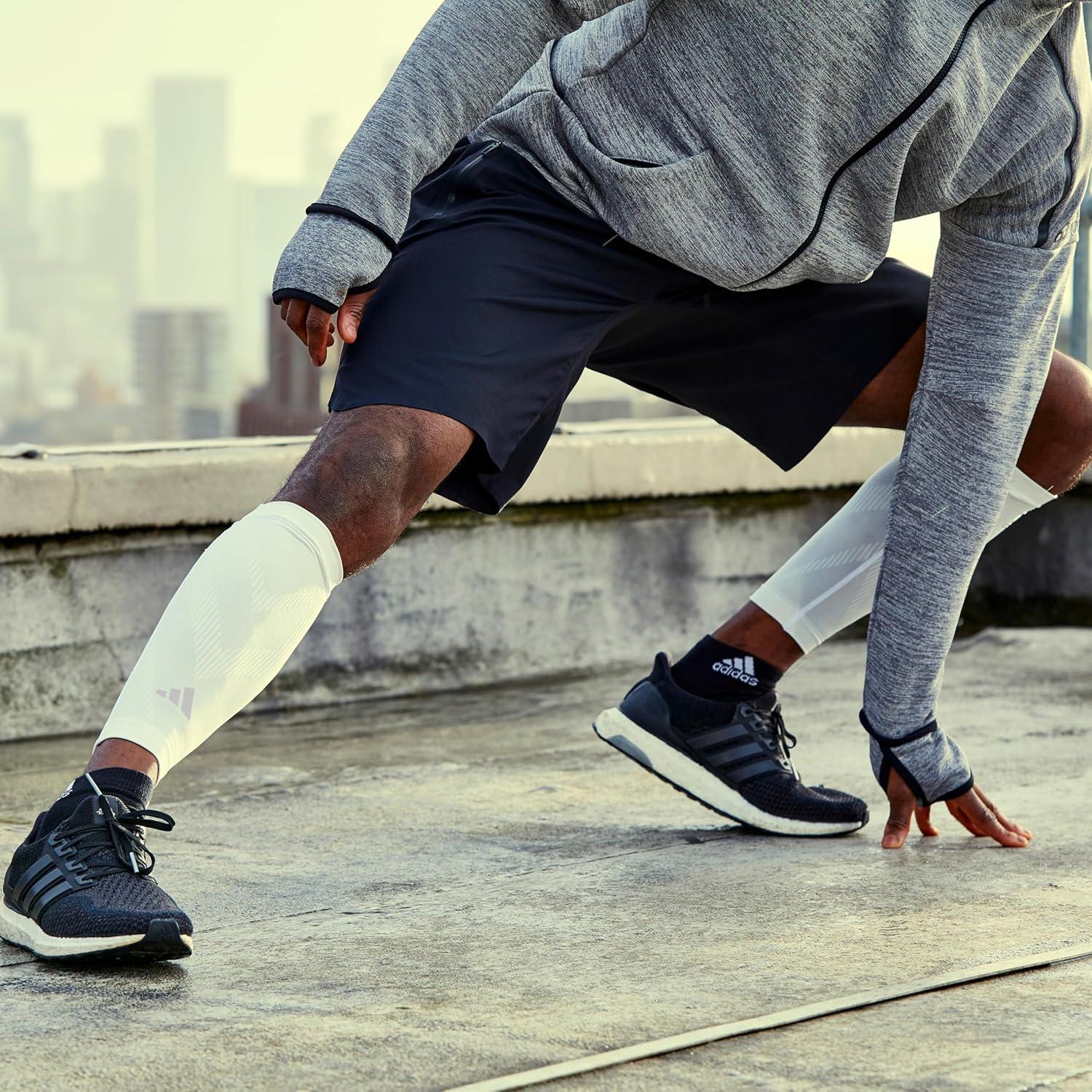 imageadidas Aeroready Compression Calf Sleeves Lightweight MoistureWicking Calf Compression SleevesWhite V1