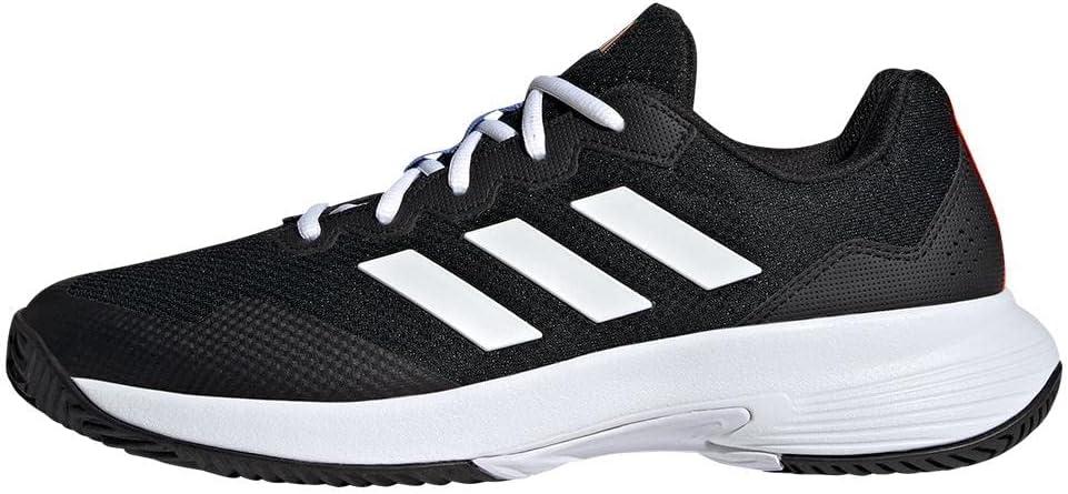 imageadidas Mens Gamecourt 2 Tennis ShoesBlackWhiteSolar Red