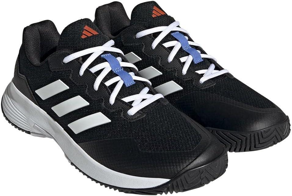 imageadidas Mens Gamecourt 2 Tennis ShoesBlackWhiteSolar Red