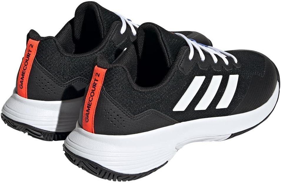 imageadidas Mens Gamecourt 2 Tennis ShoesBlackWhiteSolar Red