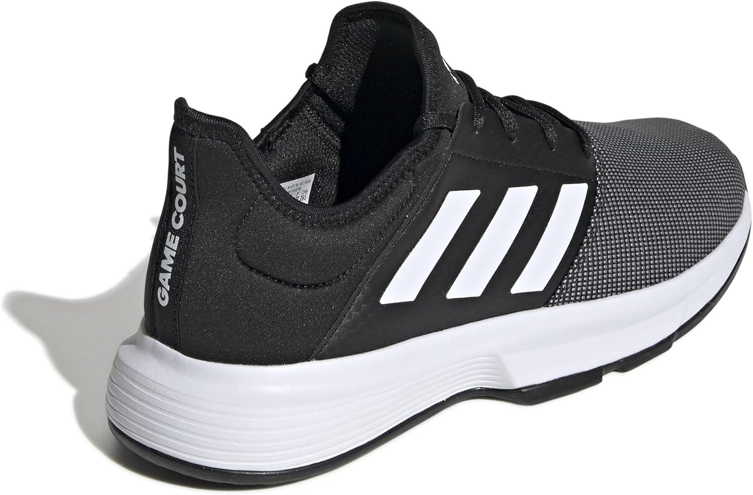 imageadidas Mens Gamecourt 2 Tennis ShoesCore Black Ftwr White Grey Six