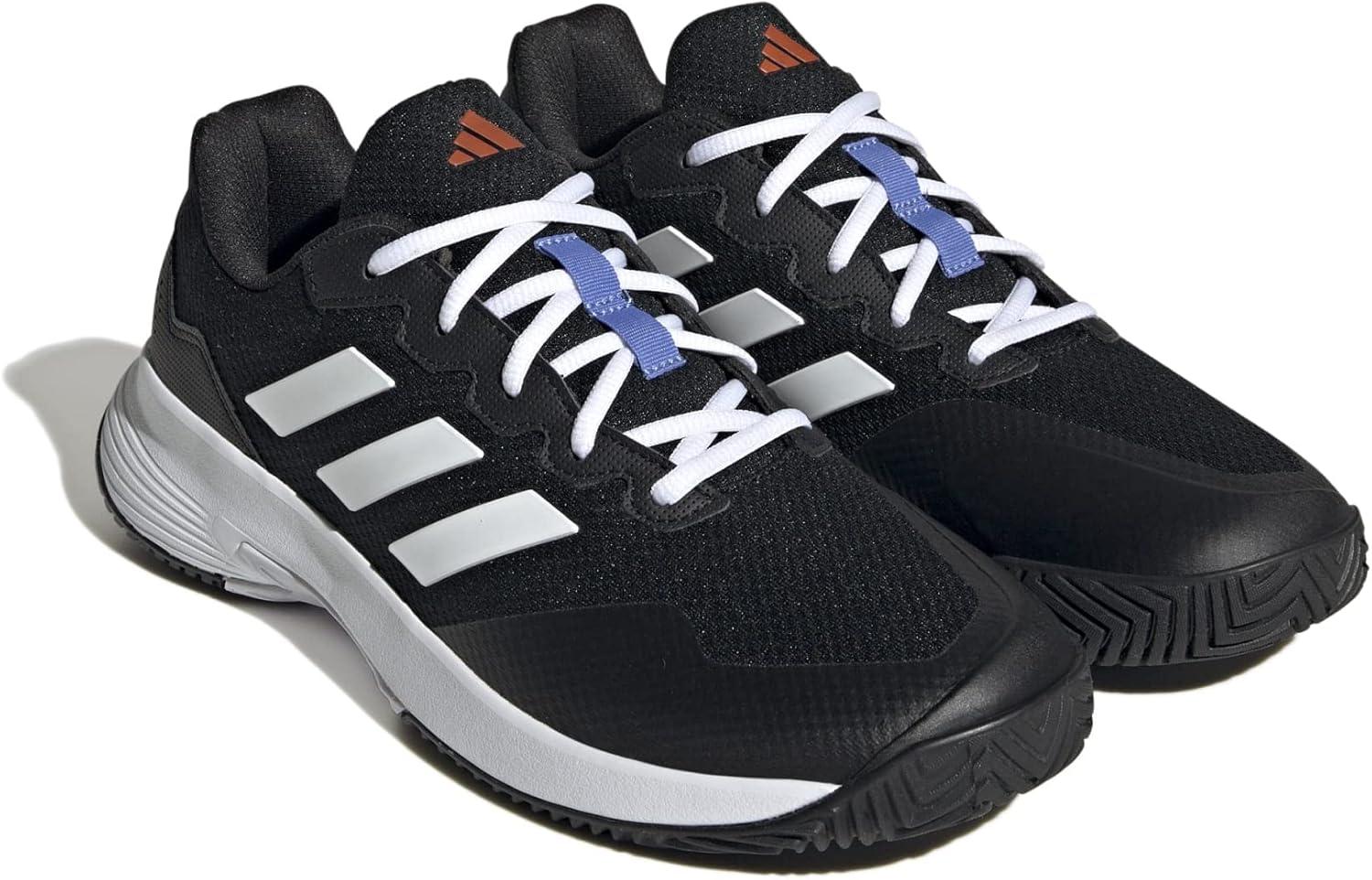 imageadidas Mens Gamecourt 2 Tennis ShoesCore Black Ftwr White Solar Red