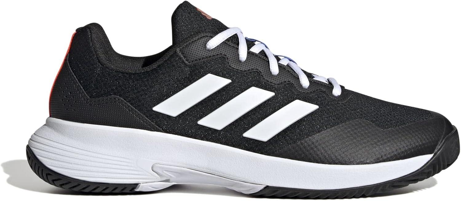 imageadidas Mens Gamecourt 2 Tennis ShoesCore Black Ftwr White Solar Red