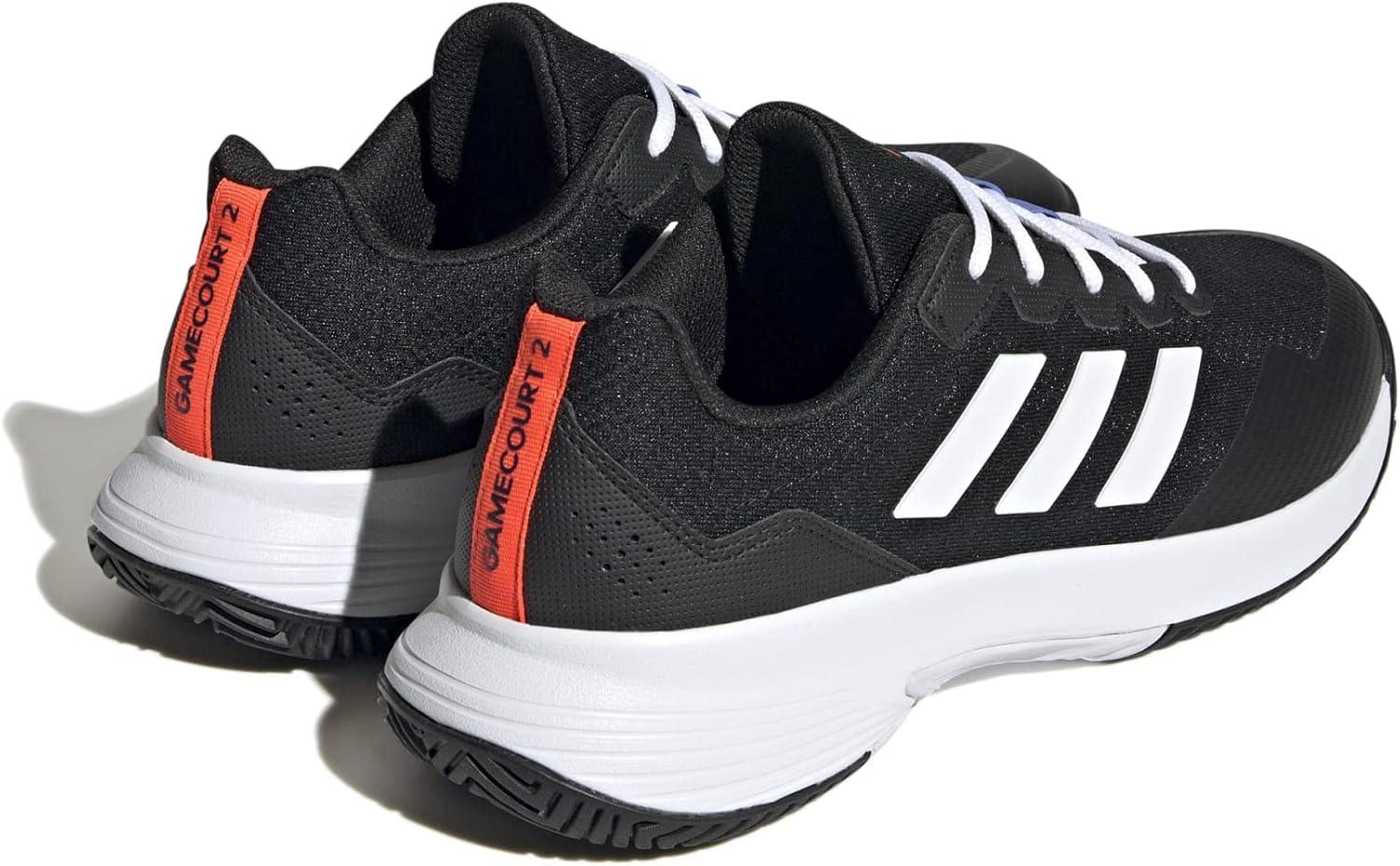 imageadidas Mens Gamecourt 2 Tennis ShoesCore Black Ftwr White Solar Red