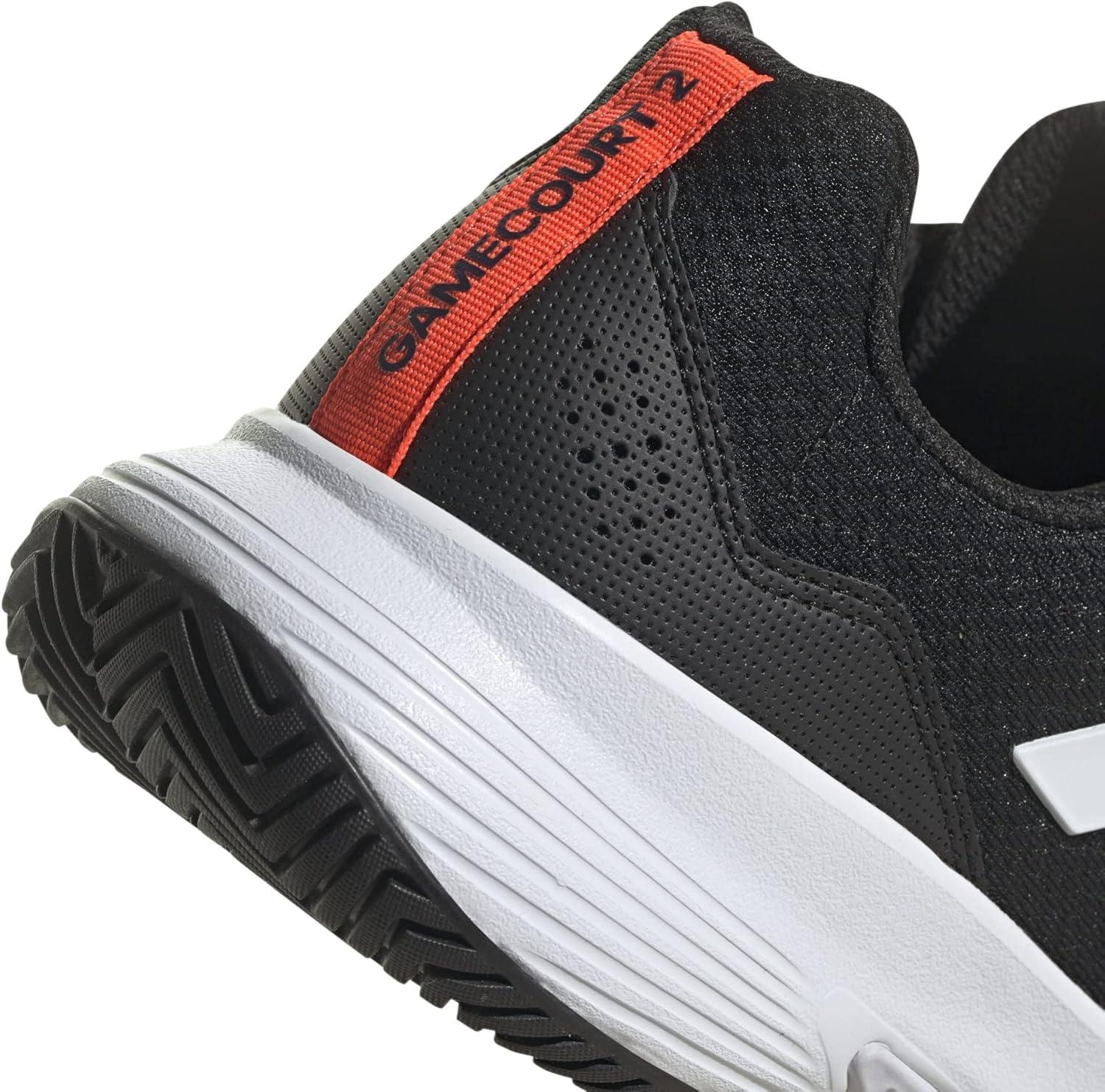 imageadidas Mens Gamecourt 2 Tennis ShoesCore Black Ftwr White Solar Red