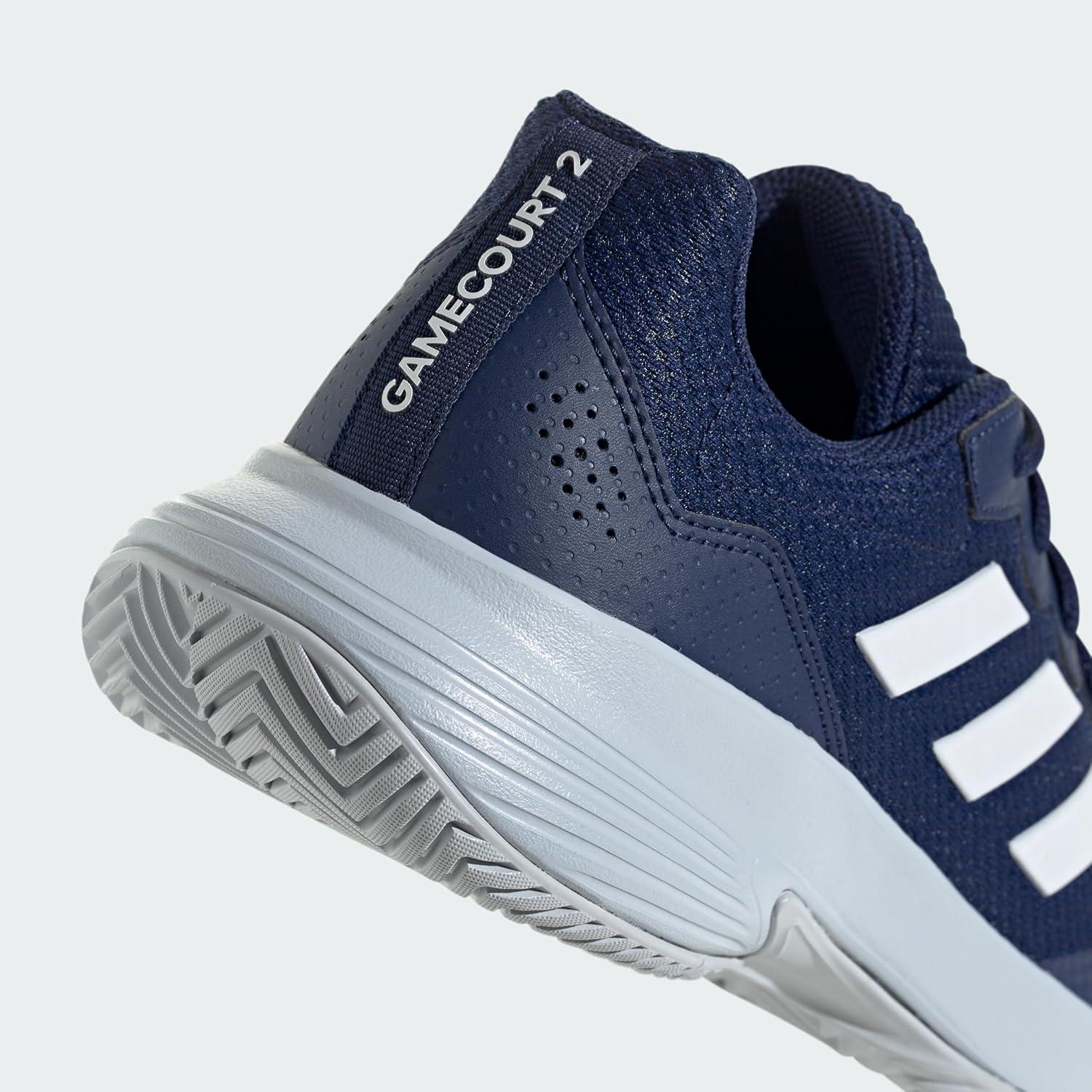 imageadidas Mens Gamecourt 2 Tennis ShoesDark Blue Cloud White Halo Blue