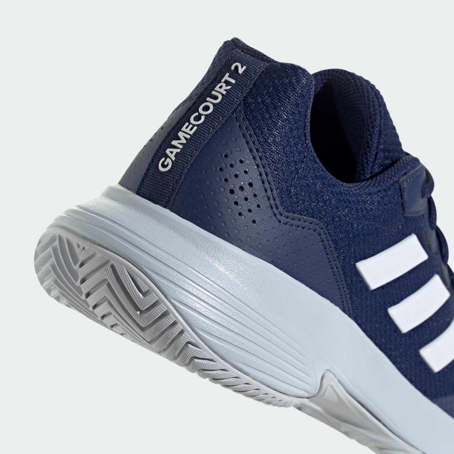 imageadidas Mens Gamecourt 2 Tennis ShoesDark Blue Cloud White Halo Blue