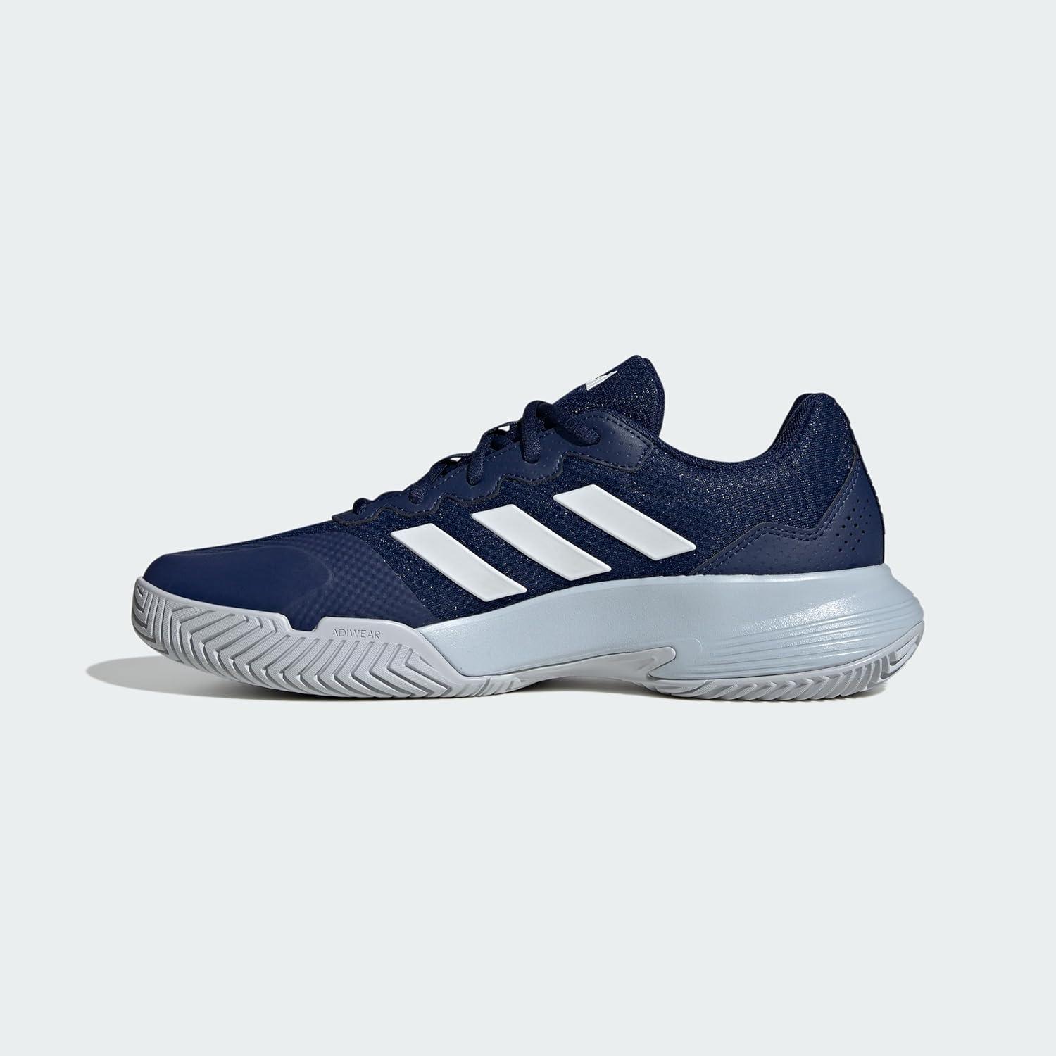 imageadidas Mens Gamecourt 2 Tennis ShoesDark Blue Cloud White Halo Blue