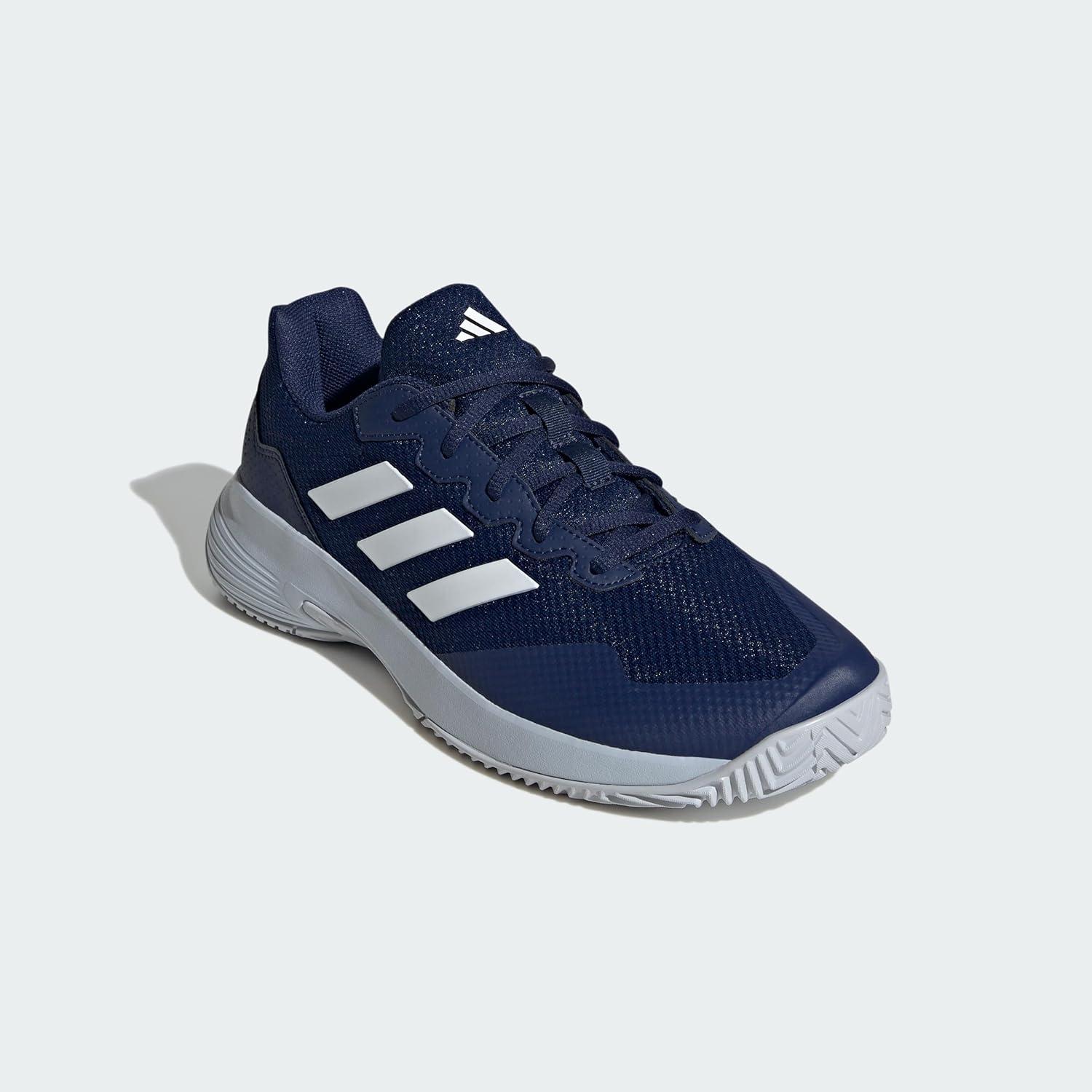 imageadidas Mens Gamecourt 2 Tennis ShoesDark Blue Cloud White Halo Blue