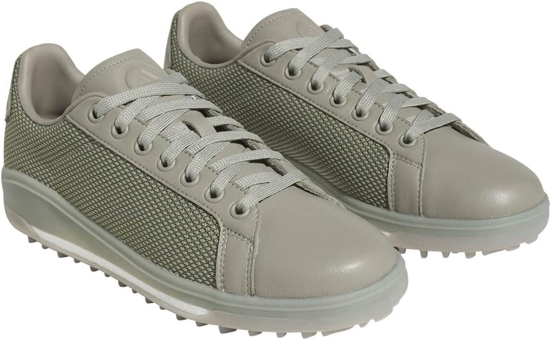 imageadidas Mens GoTo Spikeless 1 Golf ShoeSilver Pebble Olive Stripe