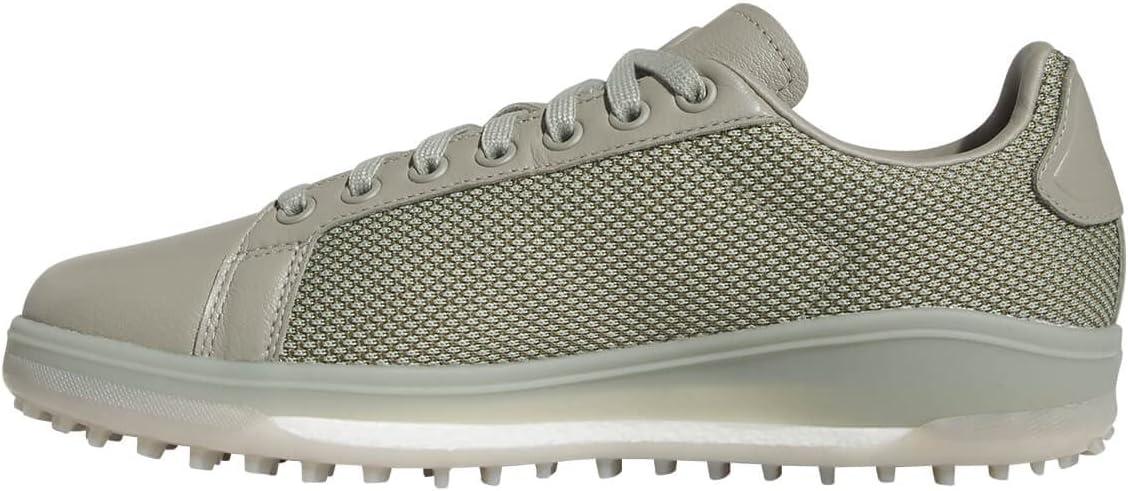 imageadidas Mens GoTo Spikeless 1 Golf ShoeSilver Pebble Olive Stripe