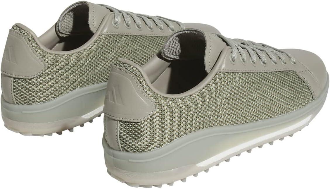 imageadidas Mens GoTo Spikeless 1 Golf ShoeSilver Pebble Olive Stripe