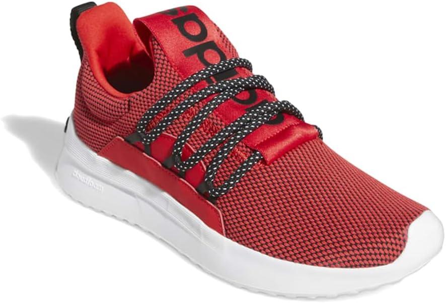 imageadidas Mens Lite Racer Adapt 50 Running ShoeTeam Victory RedBlackWhite