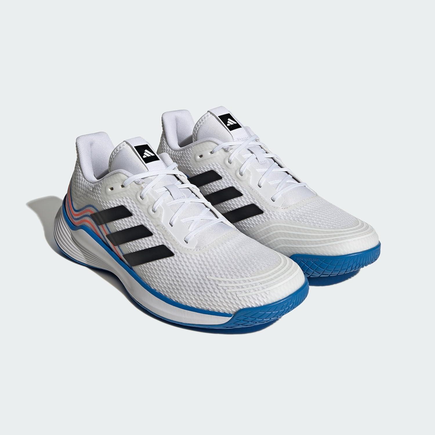 imageadidas Mens Novaflight Volleyball SneakersCloud White Core Black Bright Royal