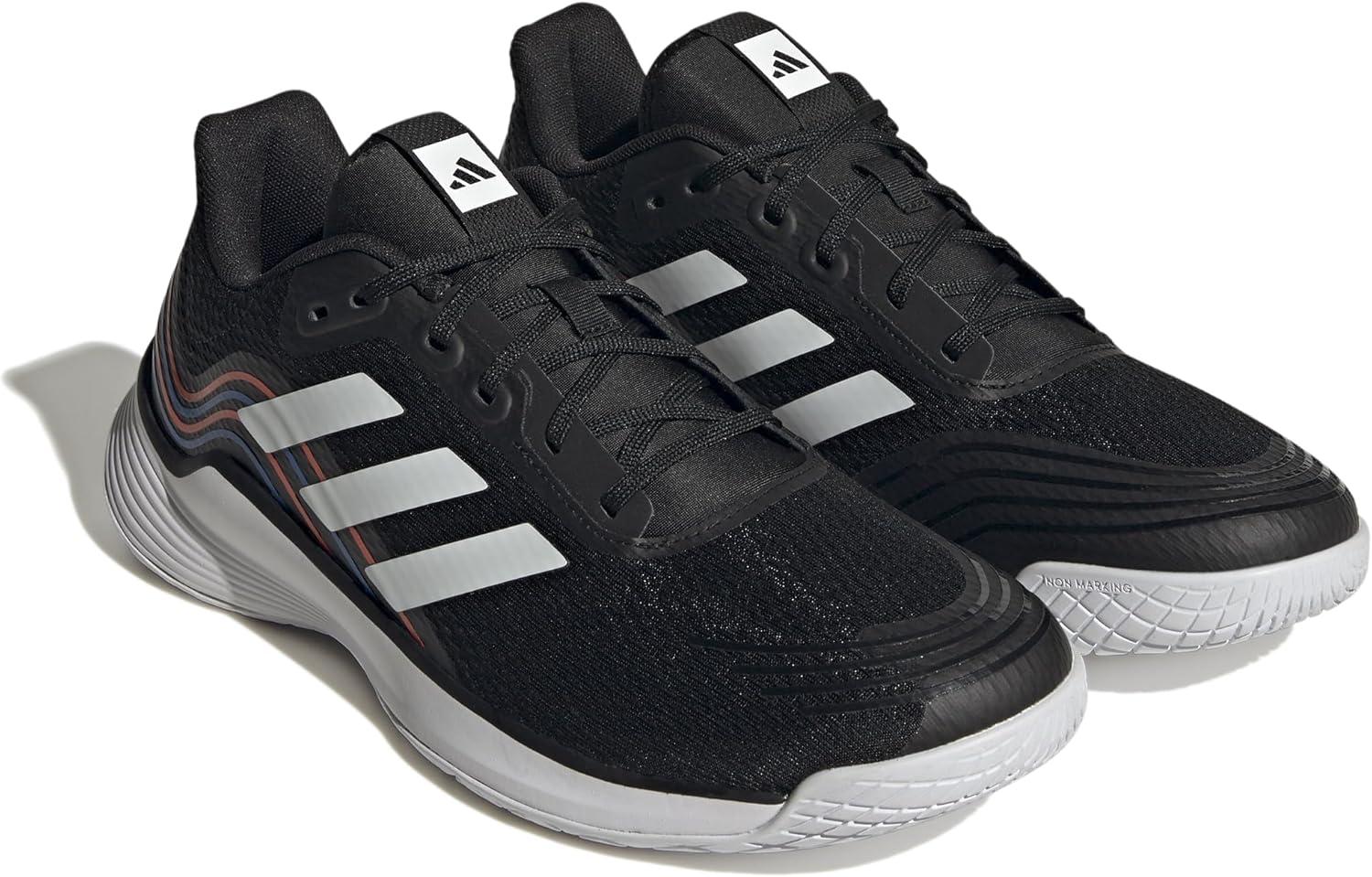 imageadidas Mens Novaflight Volleyball SneakersCore Black Cloud White Solar Red