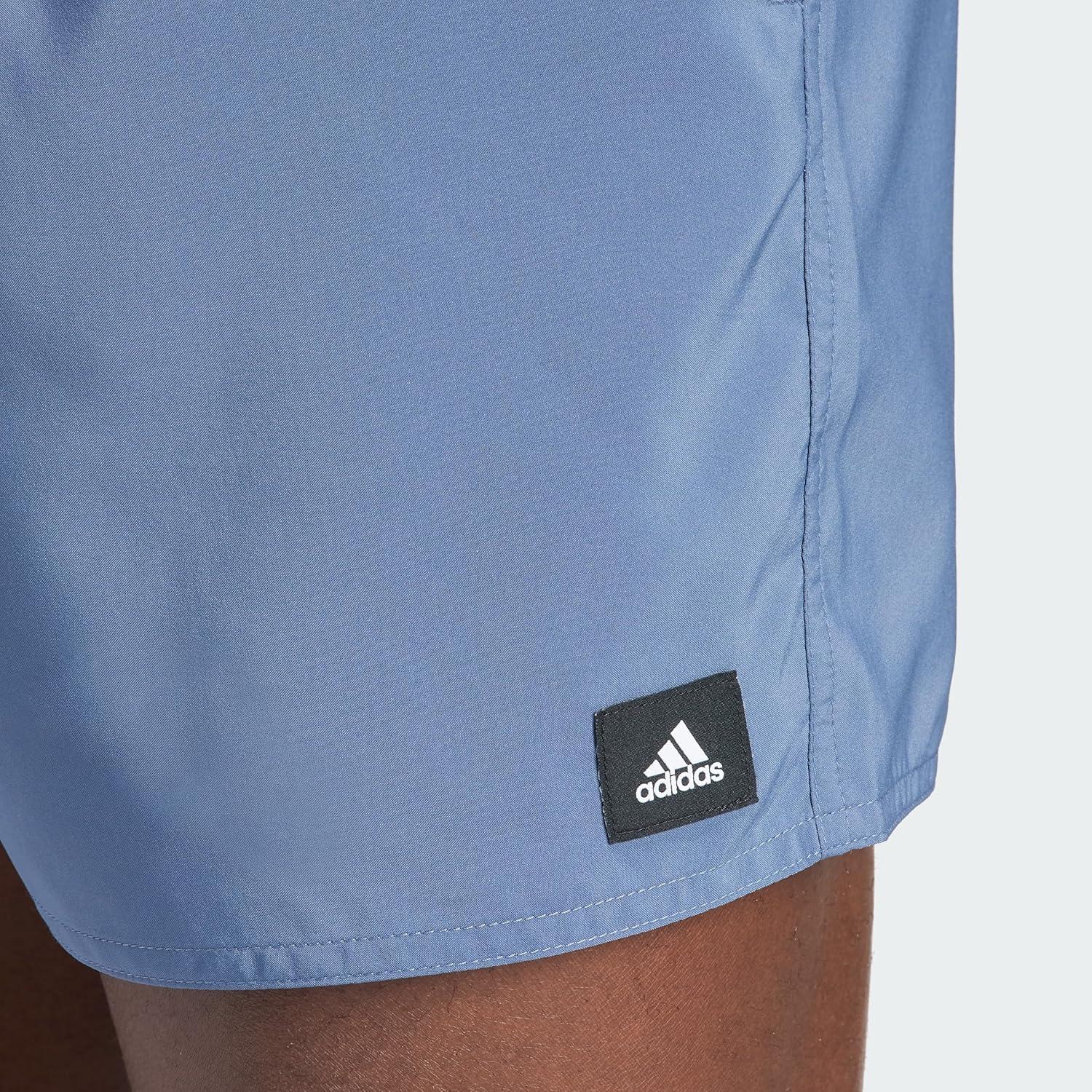 imageadidas Mens Solid Classics Short Length Swim ShortsPreloved Ink White