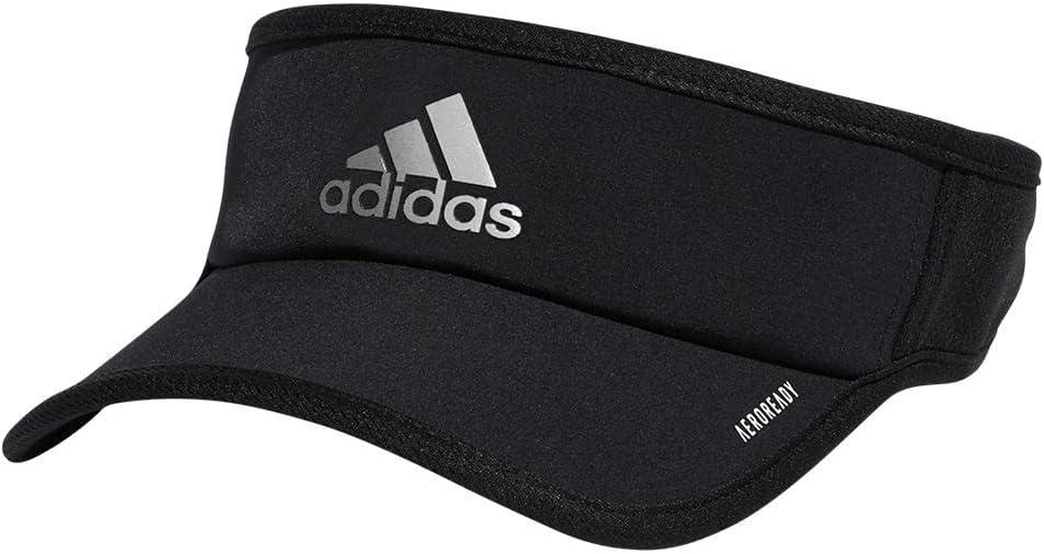 imageadidas Mens Superlite Adjustable Fit Sport Performance Visor20BlackSilver Reflective