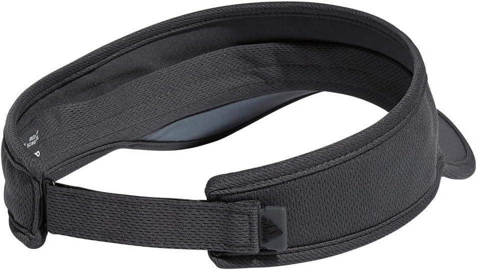 imageadidas Mens Superlite Adjustable Fit Sport Performance Visor20Grey SixBlack Reflective