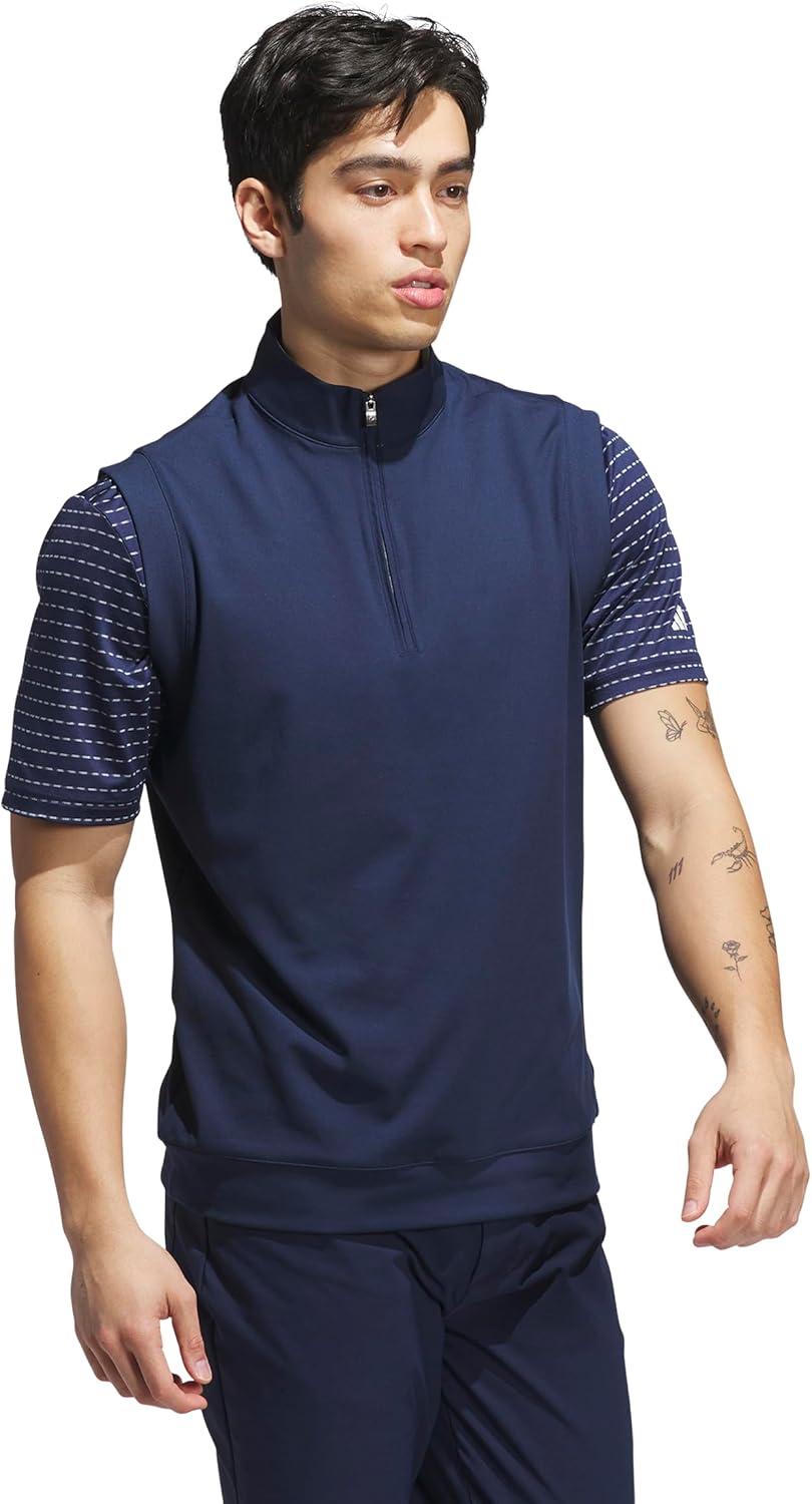 imageadidas Mens Ultimate365 Elevated QuarterZip VestCollegiate Navy