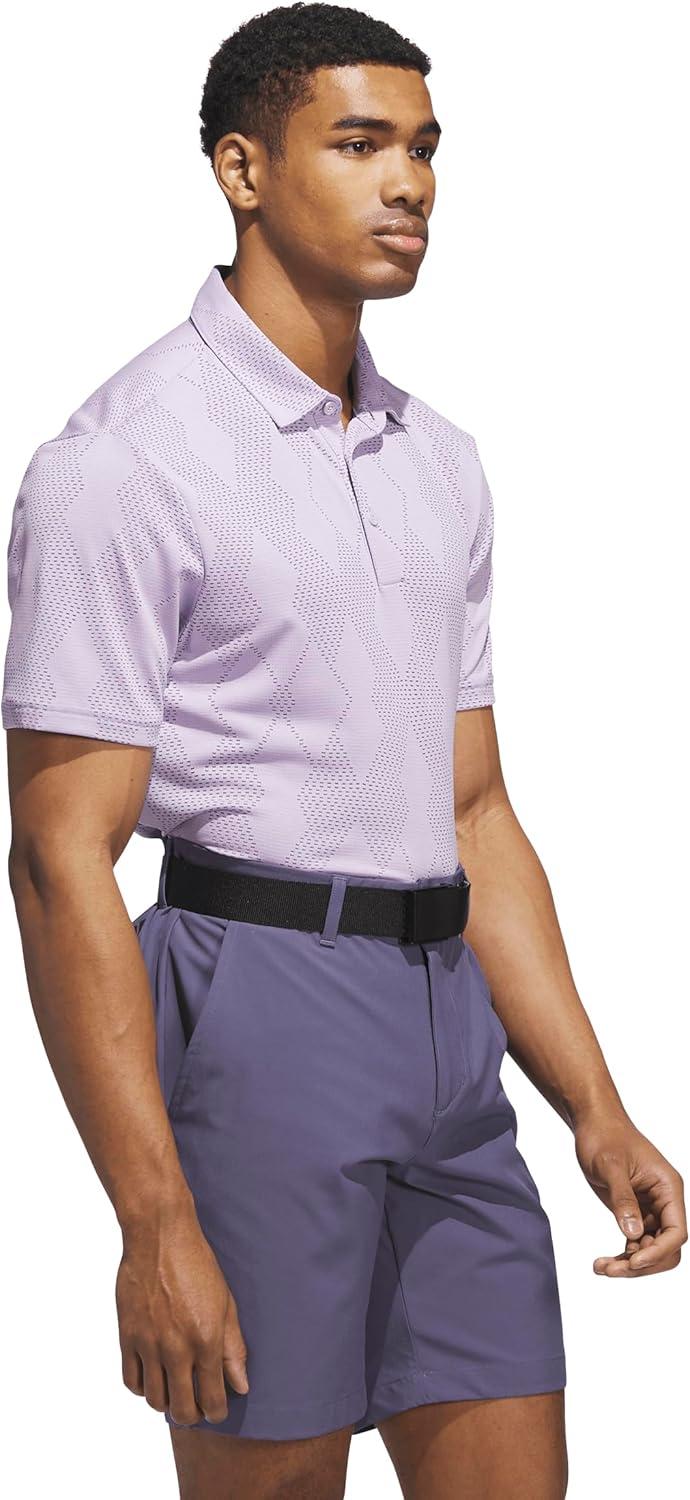 imageadidas Mens Ultimate365 Micro Texture Polo ShirtPowder Plum